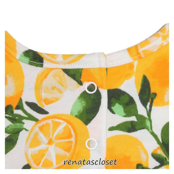 Old Navy Baby Girls' Lemon Printed Flutter-Sleeve Romper NWT - Picture 6 of 13